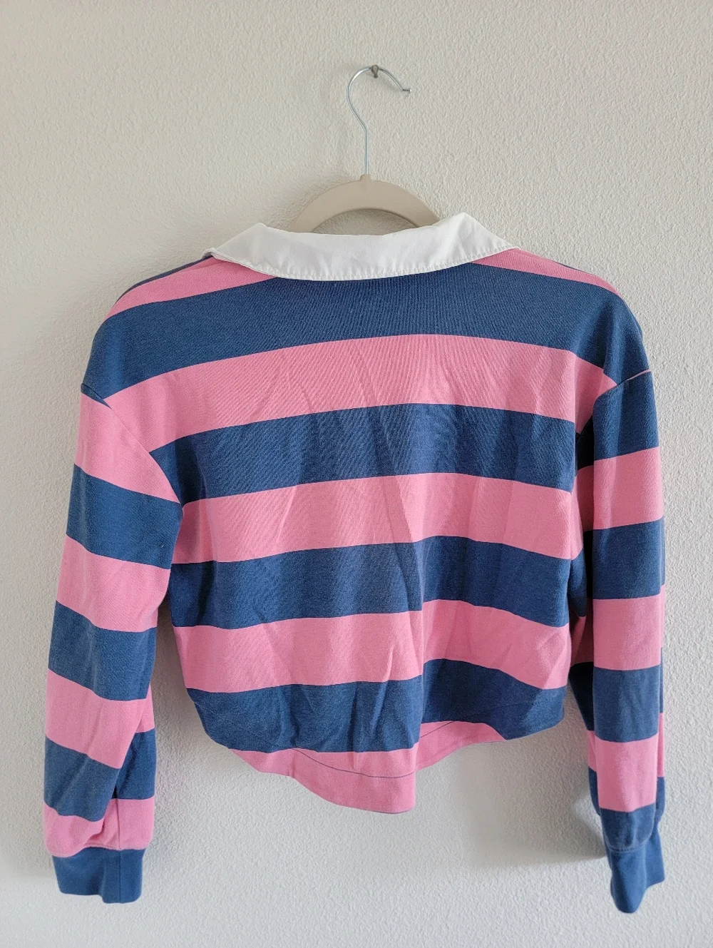 Old Navy Active Collared Striped Pullover Top Size Girls Large (10-12)